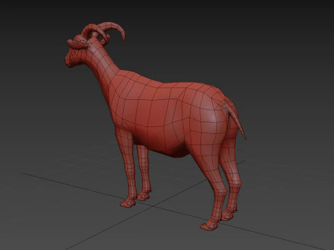 염소 모양 3D 모델