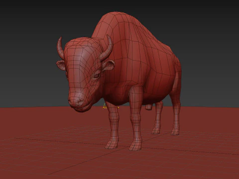 Forma di bisonte Modello 3D