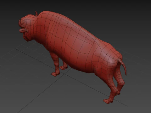 Forma di bisonte Modello 3D