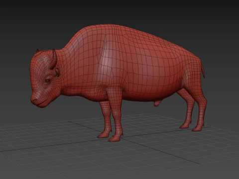 Forma di bisonte Modello 3D