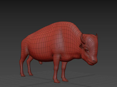 Pro Bison 8K - animazione 3D Modello 3D
