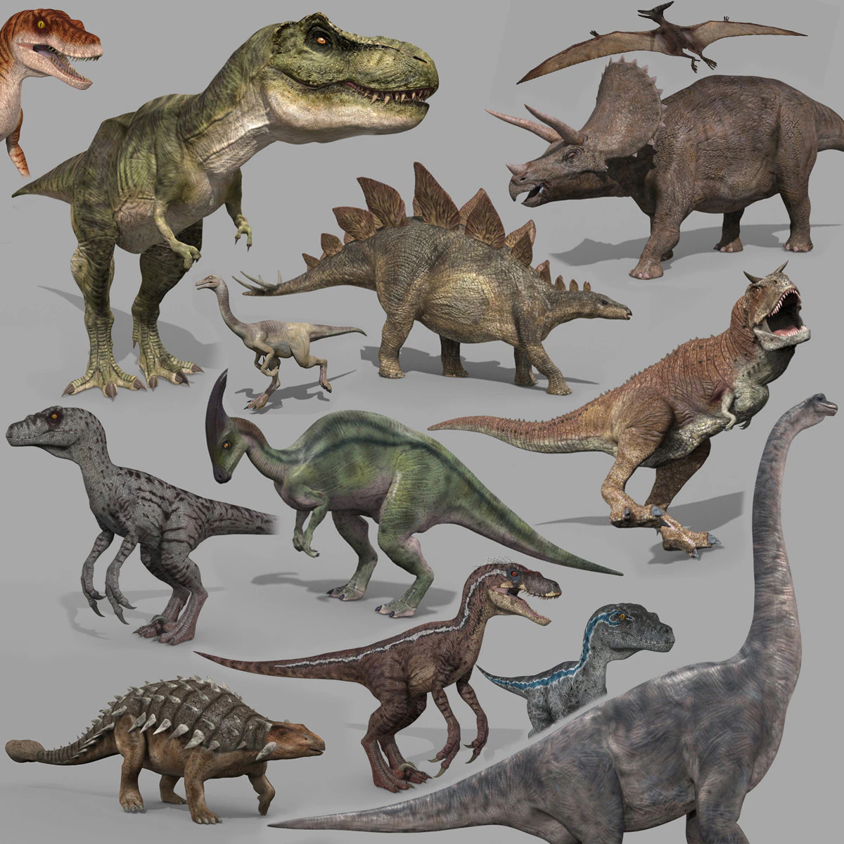 Colossal Dinosaur Pack 8K - completamente animato Modello 3D .c4d .max .obj .3ds .fbx .stl .blend 