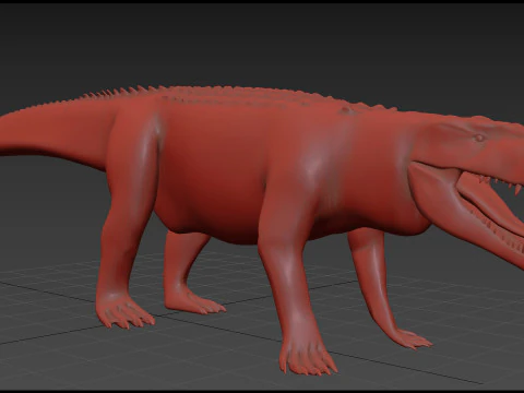 Postosuchus Barinasuchus Fasolasuchus HD - animato in 3D Modello 3D