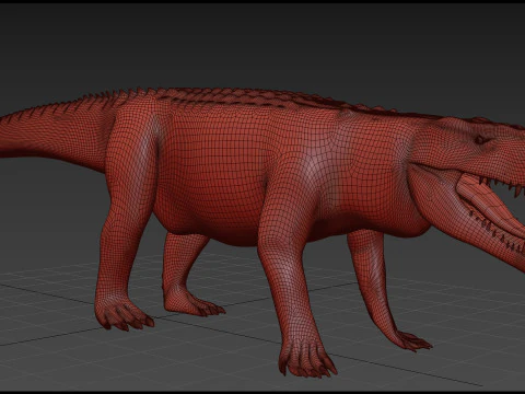 Postosuchus Barinasuchus Fasolasuchus HD - animato in 3D Modello 3D