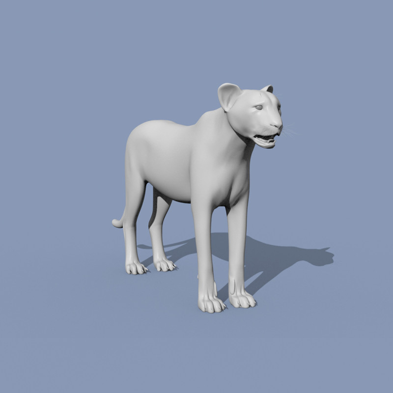Cheetah Shape 3Dモデル .c4d .max .obj .3ds .fbx .stl .blend