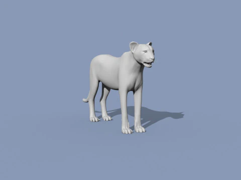 Forma di ghepardo Modello 3D