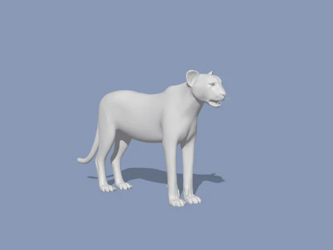 Forma di ghepardo Modello 3D