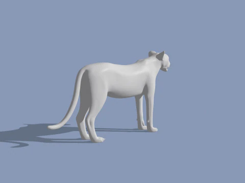Forma di ghepardo Modello 3D