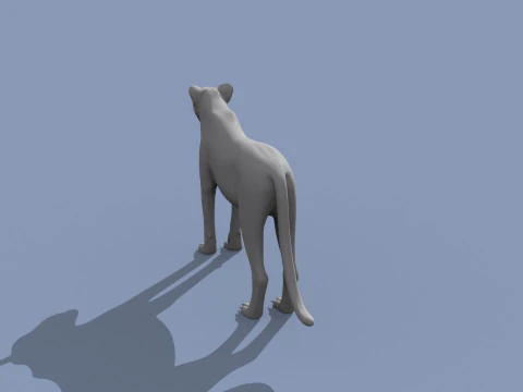 Forma di ghepardo Modello 3D