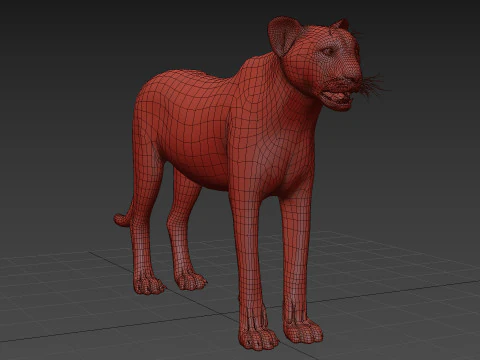 Forma di ghepardo Modello 3D