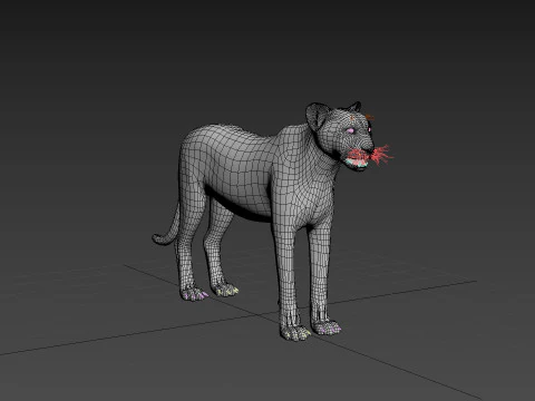 Forma di ghepardo Modello 3D