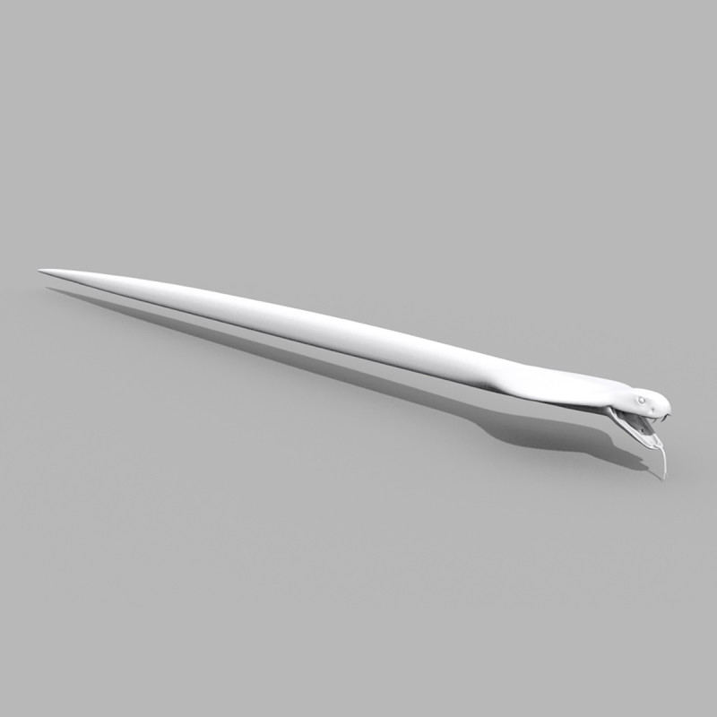 King Cobra Shape 3D Modell .c4d .max .obj .3ds .fbx .stl .blend 