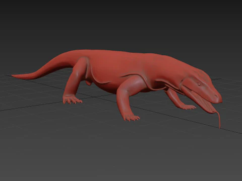 Komodo Dragon Shape 3D Model