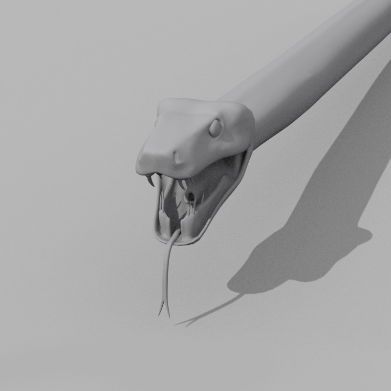 Green Emerald Boa Snake Shape Modèle 3D .c4d .max .obj .3ds .fbx .stl .blend