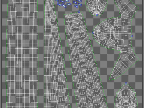 Green Emerald Boa Snake Shape 3D Model