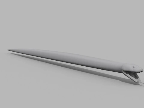 Burmese Python Snake Shape 3D Model