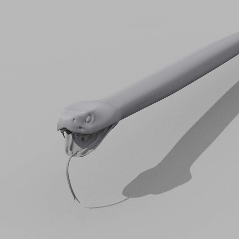 Rattlesnake Snake Shape 3D Модель .c4d .max .obj .3ds .fbx .stl .blend 
