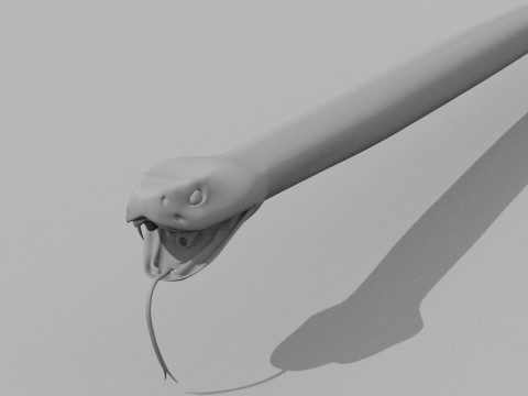 Rattlesnake Snake Shape Modello 3D