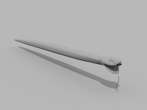 Rattlesnake Snake Shape 3D Модель