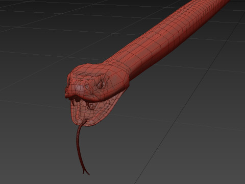 Rattlesnake Snake Shape 3D Модель
