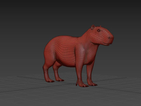 カピバラ Capivara - 8k - 3D アニメーション 3Dモデル