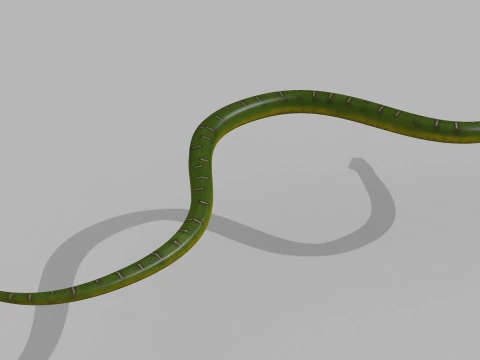 Pro Green Boa Snake - 8k - 3d animated 3D Model