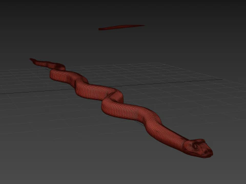 Pro Green Boa Snake - 8k - 3d animated 3D Model