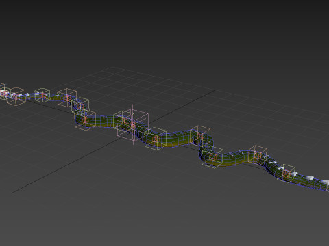 Pro Green Boa Snake - 8k - 3d animated Modelo 3D