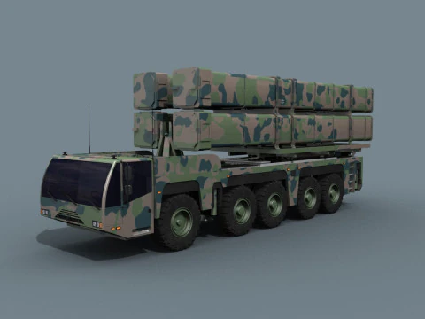 Lanciamissili - animato Modello 3D