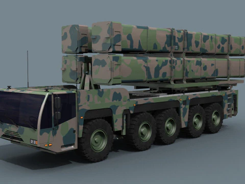 Missile Launcher - animated 3D Model