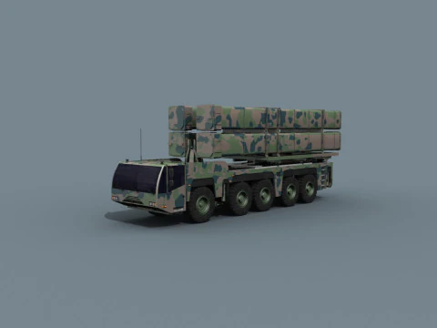 Missile Launcher - animated 3D Model