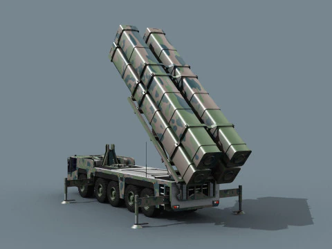 Missile Launcher - animated 3D Model