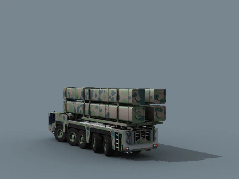 Missile Launcher - animated 3D Model