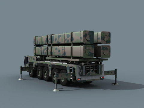 Missile Launcher - animated 3D Model