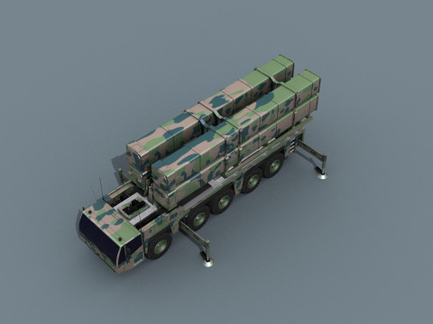 Peluncur Rudal - animasi Model 3D