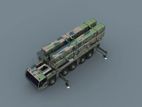 Missile Launcher - animated 3D Model