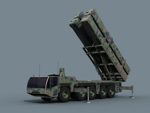 Missile Launcher - animated 3D Model