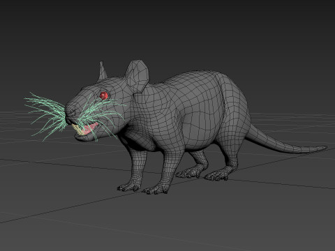 Top Rat - 8k - 3D アニメーション マウス 3Dモデル