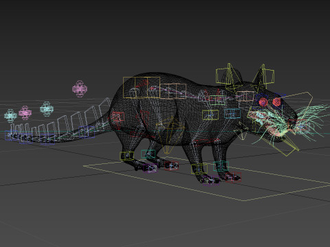 Top Rat - 8k - 3D アニメーション マウス 3Dモデル