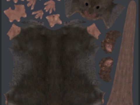 Top Rat - 8k - 3D アニメーション マウス 3Dモデル