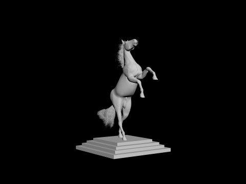 Print Ready Decoration Horse 3D Model