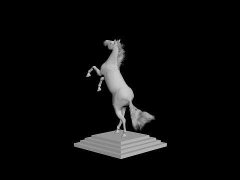 Print Ready Decoration Horse 3D Model