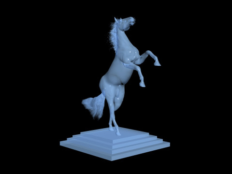 Print Ready Decoration Horse 3D Model