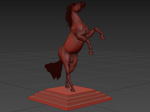 Print Ready Decoration Horse 3D Model