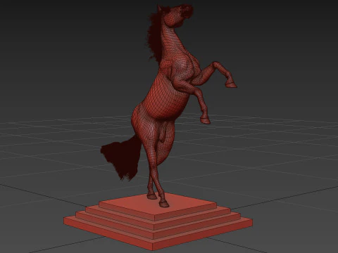 Print Ready Decoration Horse 3D Model