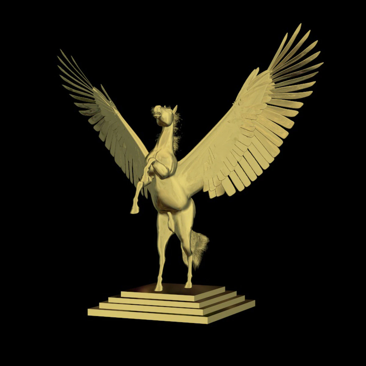 Decorazione pronta per la stampa Pegasus Modello 3D .c4d .max .obj .3ds .fbx .stl .blend