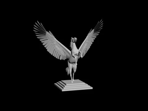 Decorazione pronta per la stampa Pegasus Modello 3D