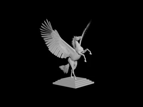 Decorazione pronta per la stampa Pegasus Modello 3D