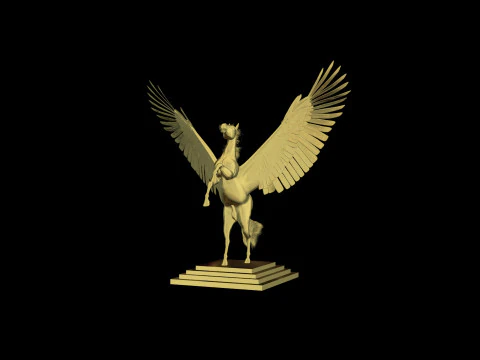 Decorazione pronta per la stampa Pegasus Modello 3D