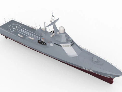 Project 22160 VC - animated 3D Model